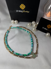 Elegant charming beads and chain necklace with small teddy for baby girls